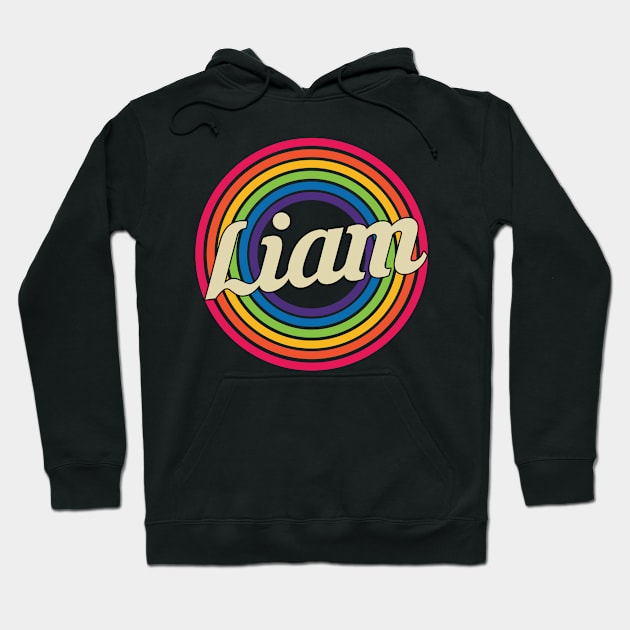 Liam - Retro Rainbow Style Hoodie by MaydenArt